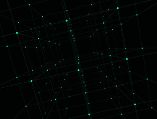 Trendy line art advertising with abstract lines on dark background for decoration design. Graphic design geometric shape. Graphic abstract background. Structure pattern technology backdrop