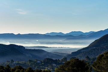 View from the Serra Vernisa, Xativa, Spain