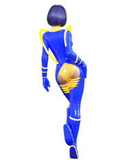 3D comics cosplay anime girl.