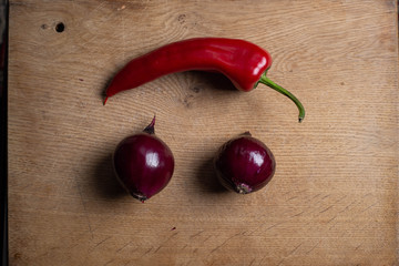 beautiful abstraction with vegetables