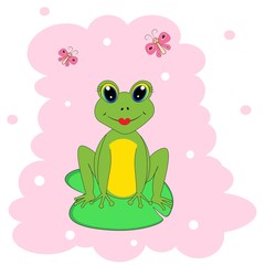 cute frog illustration nursery decor