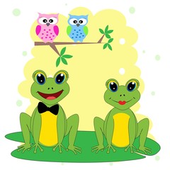 cute frog illustration nursery decor