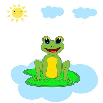 cute frog illustration nursery decor