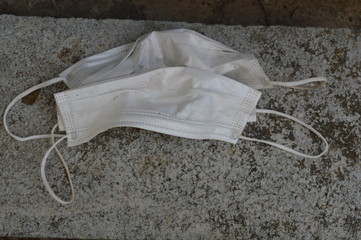 White mask that has been used