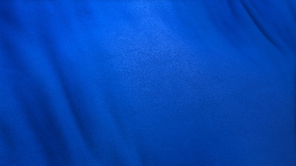 blue flag cloth in full frame with selective focus. 3D Illustration of cerulean azure colored...