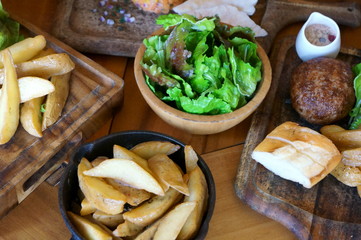 Party meat dish in tipy tent