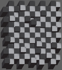 Chess board. Abstract cubes background