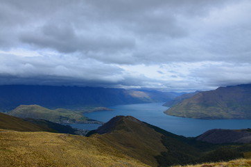 Blick vom Roy's Peak Track in Wanaka Neuseeland Südinsel