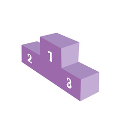 championship podium, white background vector illustratio