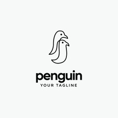 modern outstanding penguin animal logo