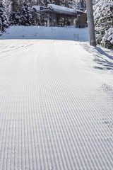 ski run trail snowcat