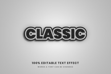Classic 3d editable text effect