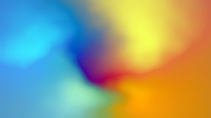 Abstract blurred gradient mesh background in rainbow colors. Bright colorful smooth banner template. Easy editable soft colored backdrop.