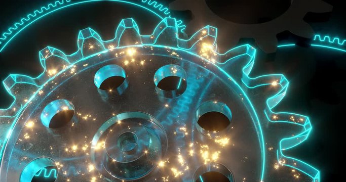 Industrial gear,mechanical structure,3d rendering.