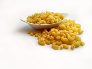 Macaroni in white plate