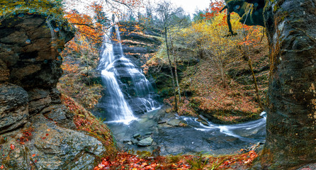 Fototapeta premium Big waterfall in spanish national park
