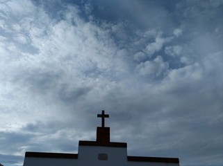 cross on blue sky