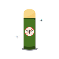Obraz premium Mosquito repellent, spray. Isolated on a white background. Stock vector graphics.