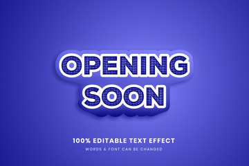 opening soon 3d editable text effect