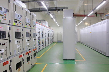 Electric room in industrial,selective focus.
