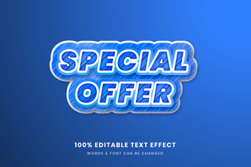 Special offer 3d editable text effect