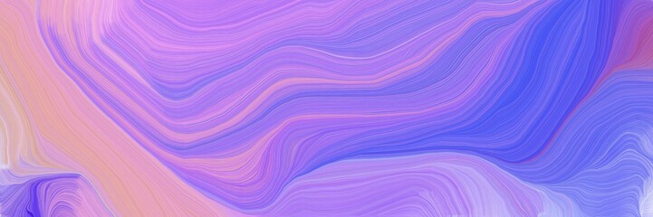 creative banner with medium purple, royal blue and pastel magenta color. modern waves background illustration