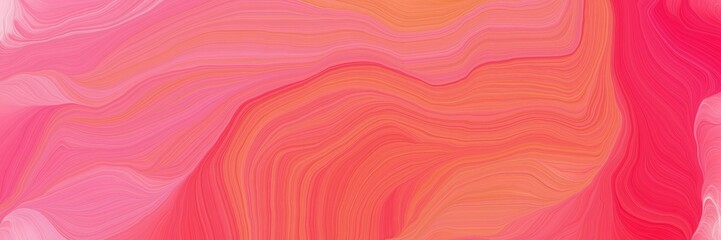 Obraz premium vibrant colored banner background with pastel red, light coral and crimson color. abstract waves illustration