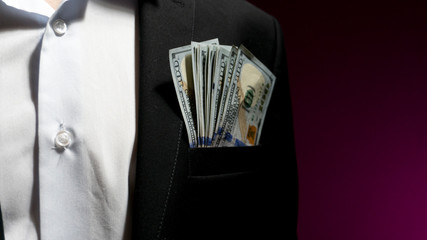 many dollars in the suit pocket