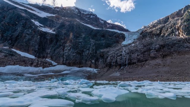 Edith Cavell Glacier Lake, Timelapse Video, Jasper National Park