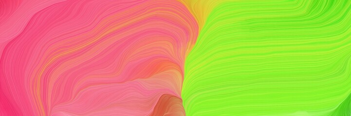 dynamic vibrant colored banner. modern soft swirl waves background illustration with green yellow, light coral and sandy brown color