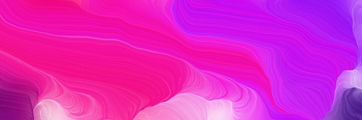 bannière de paysage avec des vagues. conception de fond de vagues modernes avec des couleurs rose foncé, prune et orchidée