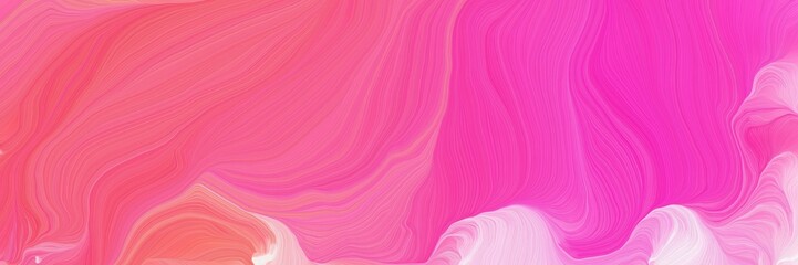 dynamic vibrant colored banner. elegant curvy swirl waves background design with hot pink, pastel pink and violet color