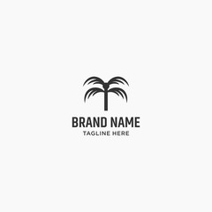 Palm logo template design in Vector illustration 