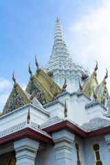 Fototapeta premium Wat phra kaew grand palace building buddha temple in summer and blue sky ,Bangkok, Thailand.