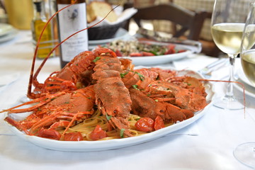 Mediterranean lobster spaghetti