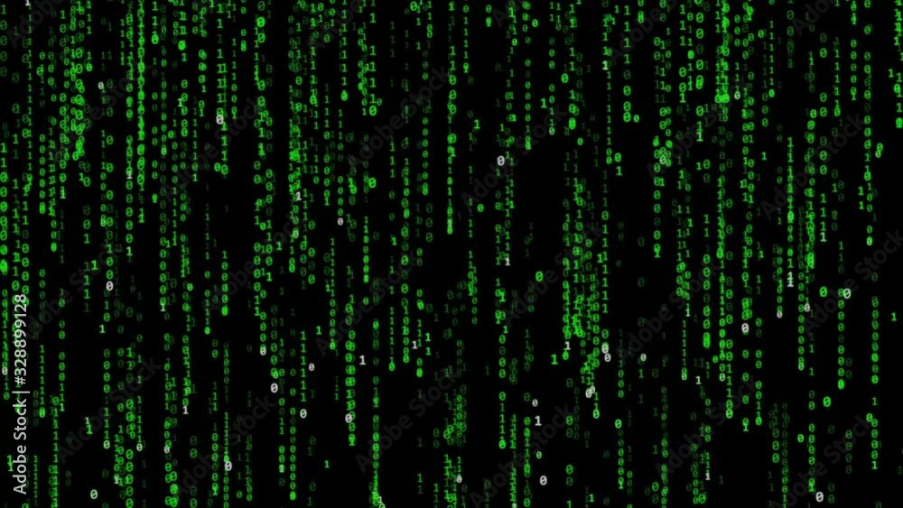 Wall mural matrix code background - loop
