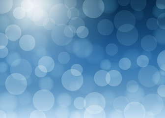 abstract blue bokeh lights effect background.