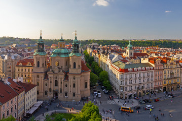 Fototapeta na wymiar Czechia: Prague Cathedral church square.