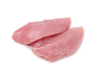 Fresh Uncooked Raw Turkey Fillet Breast Meat Isolated