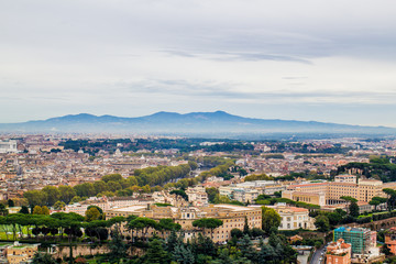 bird's eye view of Rome in Sunny weather