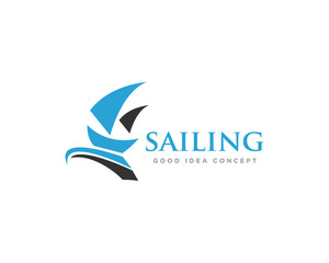 Sailing Boat Logo Icon Design Vector