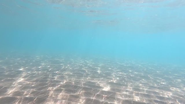 Clear water. underwater background with sandy sea bottom. Natural texture