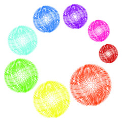 Abstract vector circles colors line backgrounds