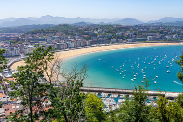 Obraz premium widok na san sebastian