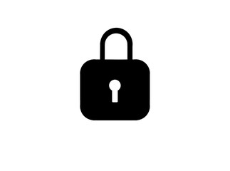 lock icon white background 