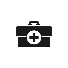 First aid flat outline vector icon