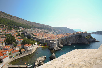 Fototapeta na wymiar View of the old city of Dubrovnik
