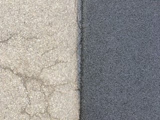 Reconstruction of the asphalt of a road