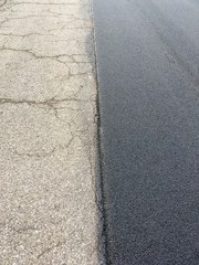 Reconstruction of the asphalt of a road