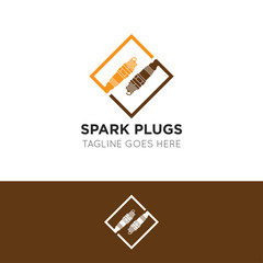 illustration vector graphic of spark plug logo good for service car, motorcycle icon and speed icon